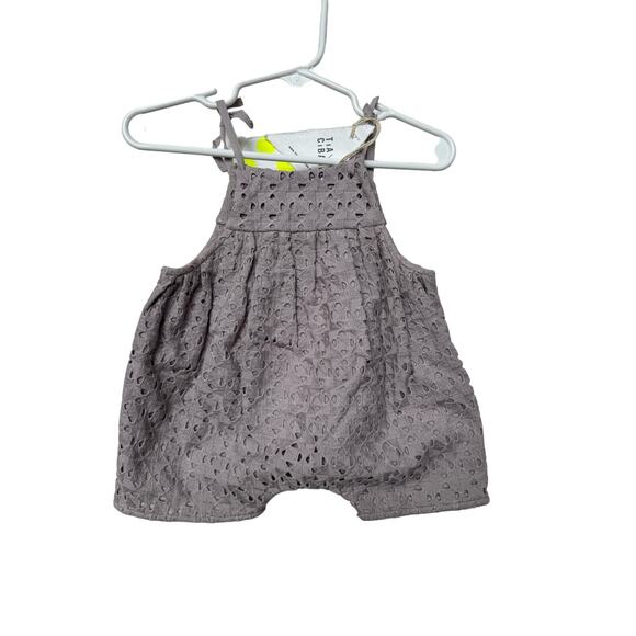 Tia Cibani 100% Cotton Sleeveless Balao Romper Purple Kids Girls 3-6M NWT - Picture 1 of 7
